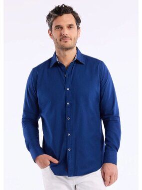 Robert Graham Windsor Long Sleeve Classic Fit Shirt Men's Size 3XL in Navy NWT!